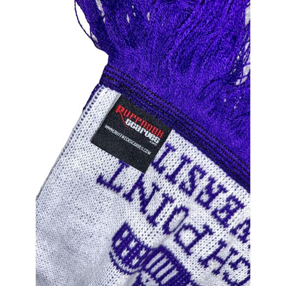 High‎ Point University Scarf - HPU Panthers Knitted Classic Purple White Reverse - Picture 6 of 6